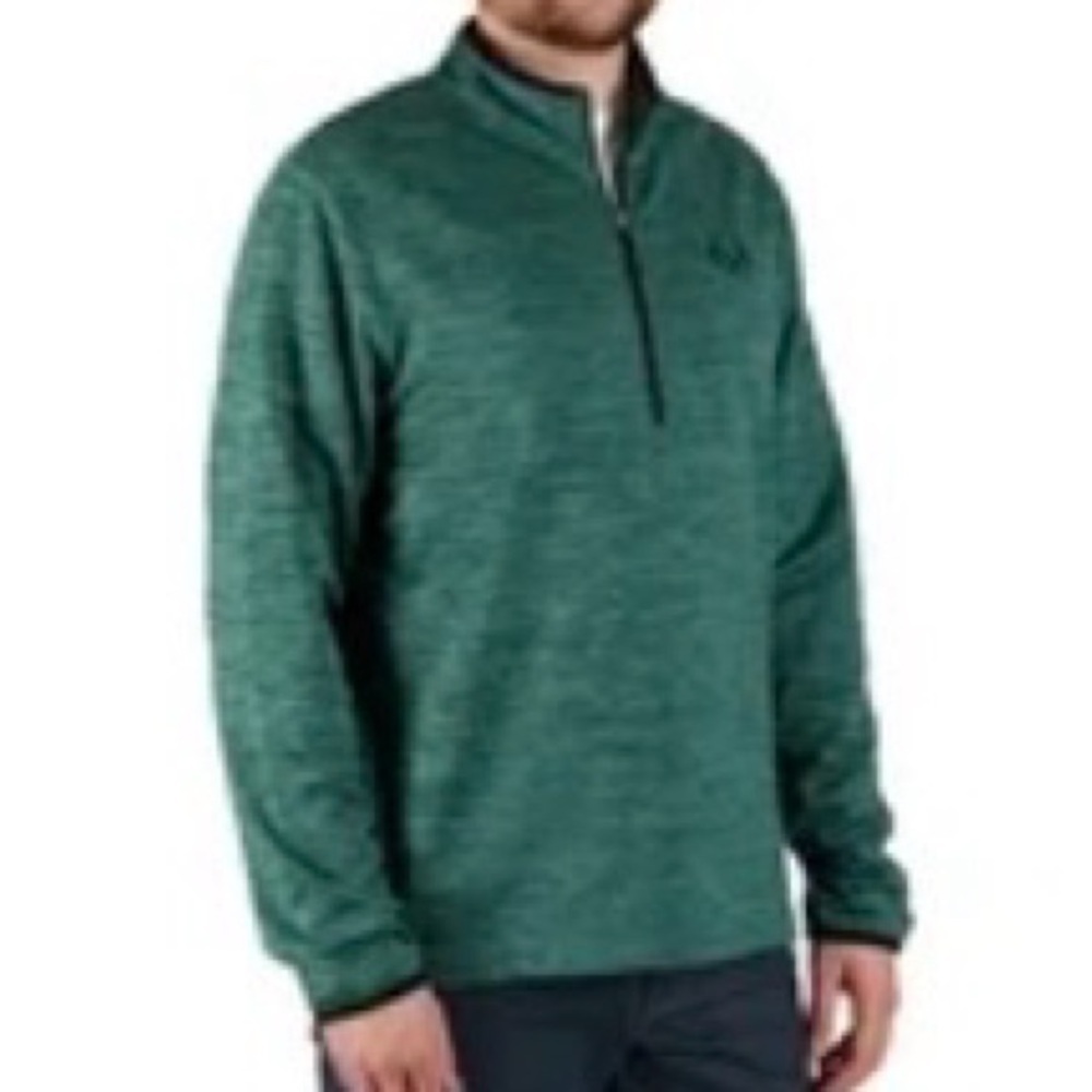 Realtree green and black fleece lined Quarter-Zip Pullover. Men’s medium